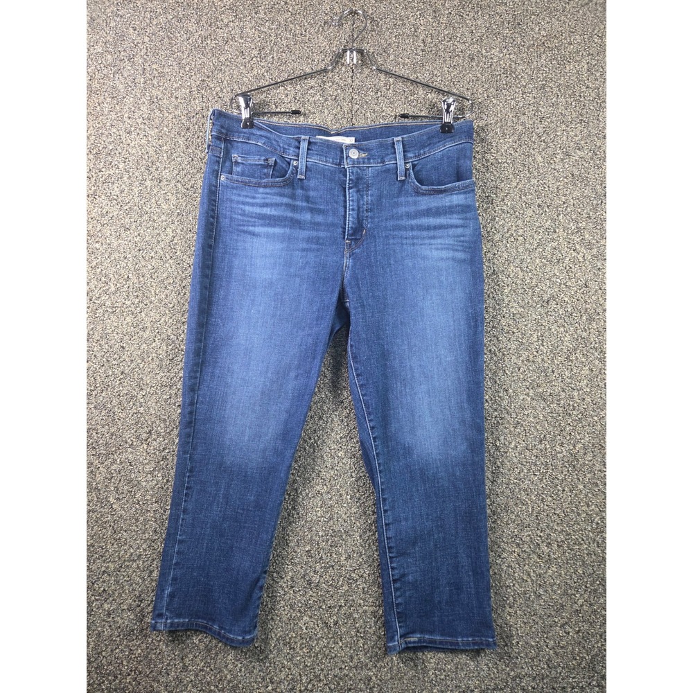 Levi's 311‎ Shaping Skinny Capri Womens 32 Blue Denim Medium Wash Jeans